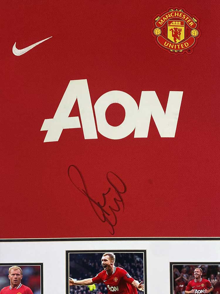 Authentically Signed Paul Scholes Autograph Manchester United Framed 