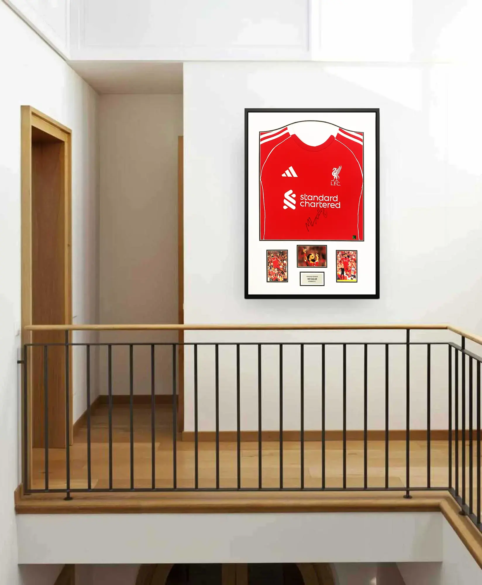 salah-framed-signed-jersey-on-wall salah-framed-signed-jersey-on-wall