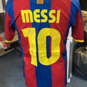 Authentically Signed Lionel Messi - Barcelona Framed Shirt