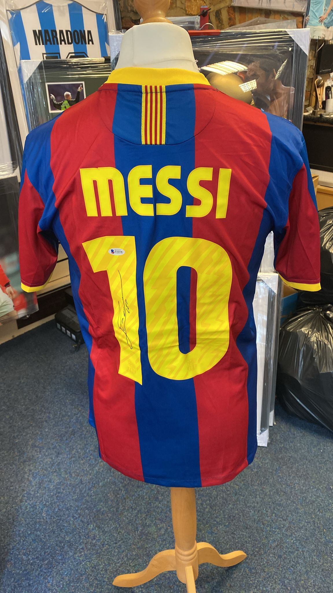 Authentically Signed Lionel Messi - Barcelona Framed Shirt Authentically Signed Lionel Messi - Barcelona Framed Shirt